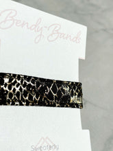 Load image into Gallery viewer, Bendy-Band: Foiled Gold Snakeskin (Black)