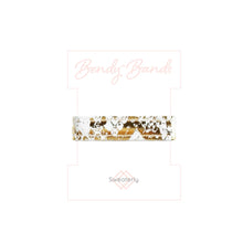 Load image into Gallery viewer, Bendy-Band: Foiled Gold Snakeskin (White)