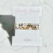 Load image into Gallery viewer, Bendy-Band: Foiled Gold Snakeskin (White)

