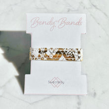 Load image into Gallery viewer, Bendy-Band: Foiled Gold Snakeskin (White)