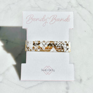 Bendy-Band: Foiled Gold Snakeskin (White)