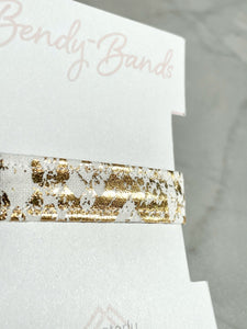 Bendy-Band: Foiled Gold Snakeskin (White)
