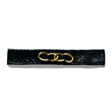 Load image into Gallery viewer, Bendy-Band: Pebbled Faux Suede &amp; Gold Chain
